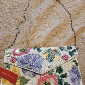 Kelly & Katie Multicolor Beaded Floral Clutch